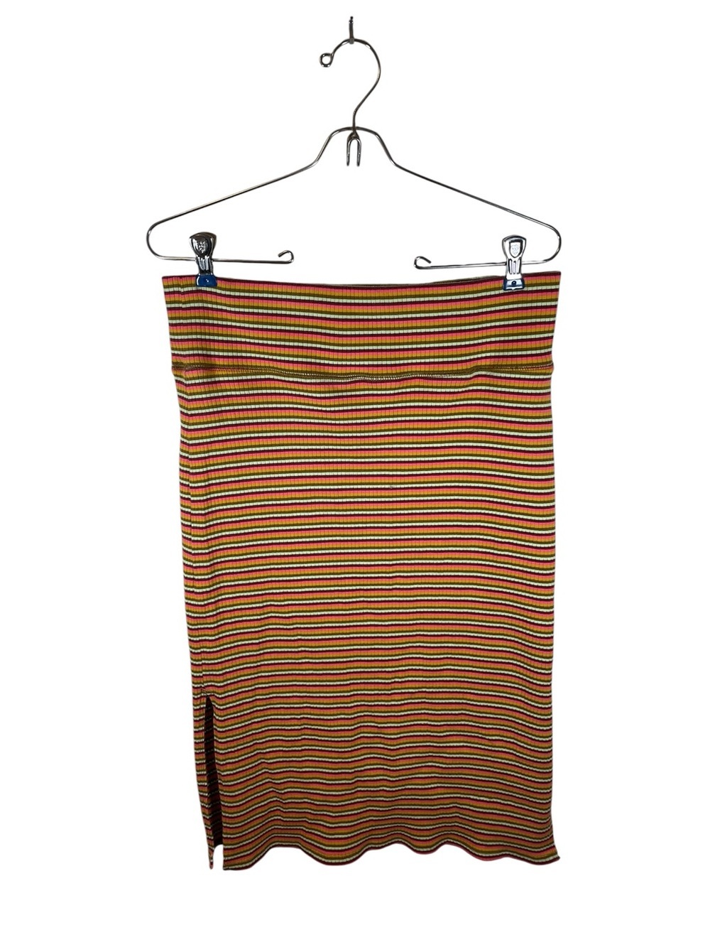 Aerie 70s Retro Sunset Striped Midi
Ribbed Knit Tube Skirt